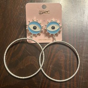Evil Eye Hoop Earrings